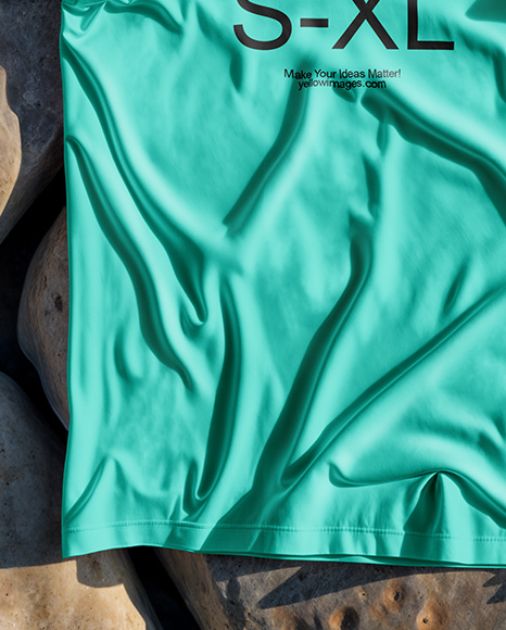 T-Shirt on Stones Mockup