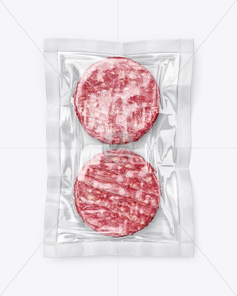 Clear Plastic Flow-Pack with Cutlets Mockup