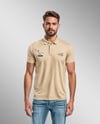 Man Wearing Polo Shirt and Jeans Mockup