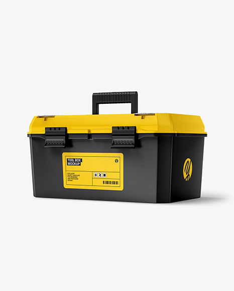 Plastic Tool Box Mockup - Tool+Box+Mockup+In+Box+Mockups+On+Yellow+Images+Object+Mockups