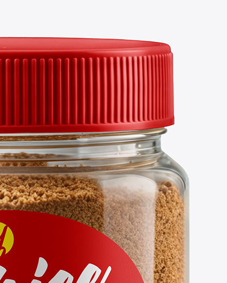 Glass Jar with Ground Nutmeg Mockup