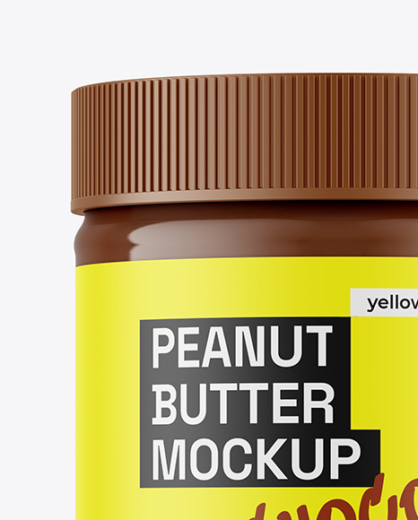 Jar With Chocolate Peanut Butter Mockup