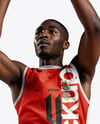 Black Man Wearing Full Basketball Kit Mockup