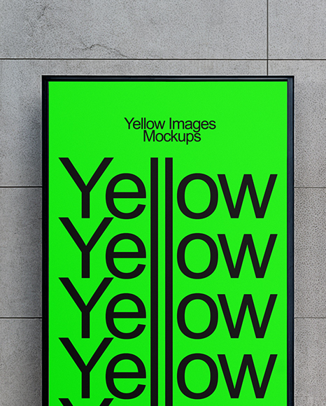 Vertical Billboard on a Building Mockup