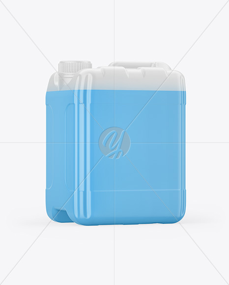 Transparent Plastic 5L Jerrycan Mockup