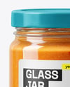 Clear Glass Jar with Lobster Bisque Mockup