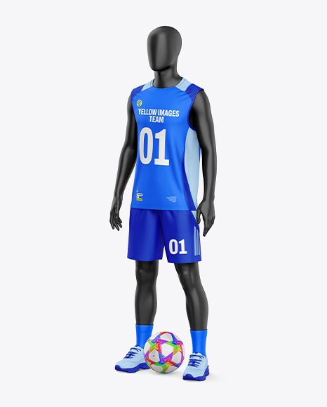 Training Sleeveless Kit Mockup - Half Side View
