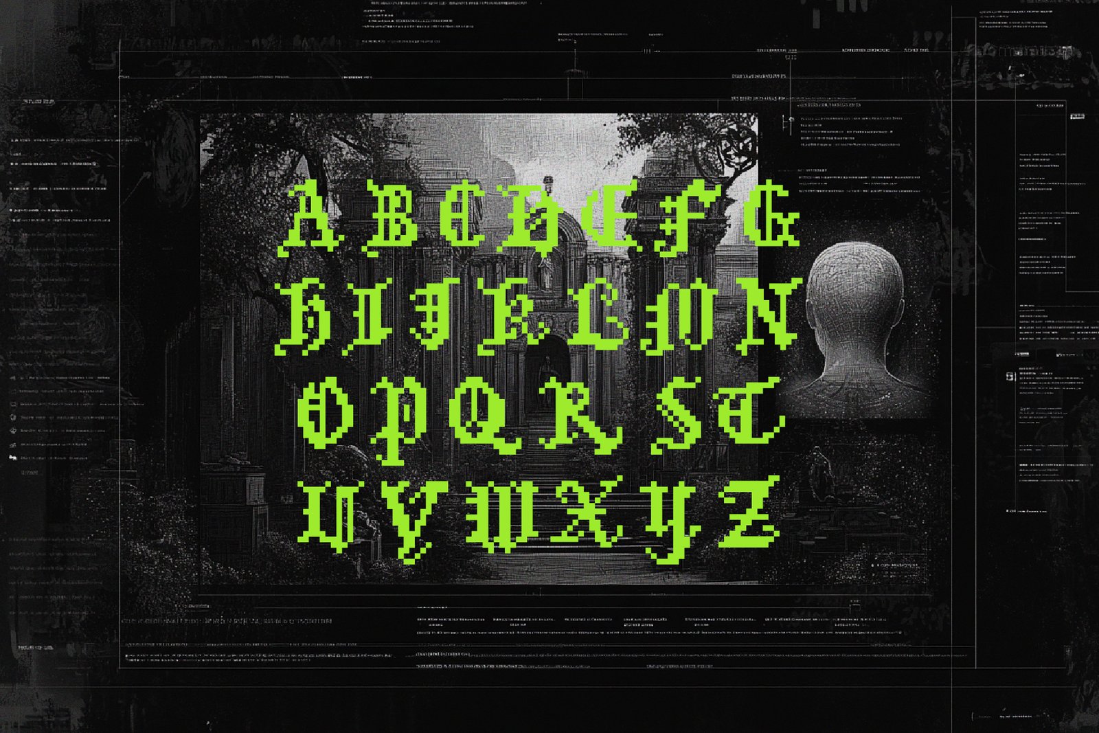 Pixel Warden - Blackletter Typeface