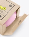 Kraft Paper Box with Soap Bar Mockup