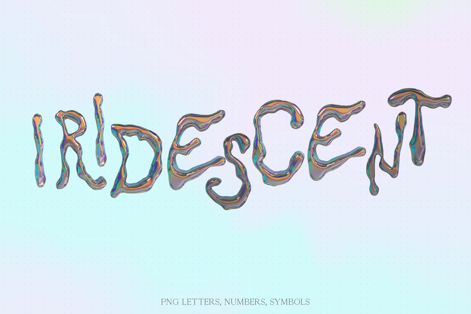 Iridescent Chrome - 3D Type