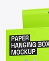 Paper Hanging Box Mockup – Half Side View