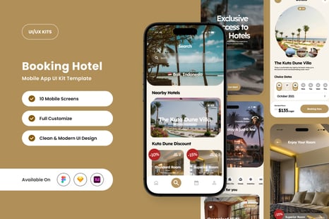 LuxeCheck – Hotel Booking App Design Template