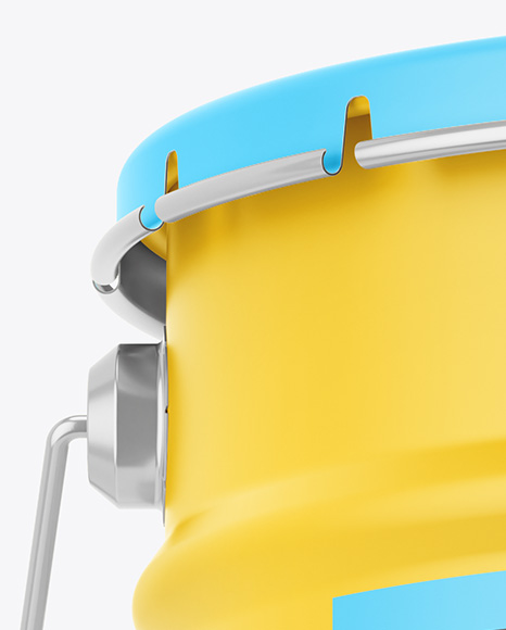 Matte Tin Can w/ Metallic Handle Mockup