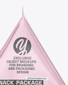 Matte Metallic Triangular Package Mockup