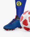 Full Soccer Kit w/ Mannequin Mockup - Half Side View