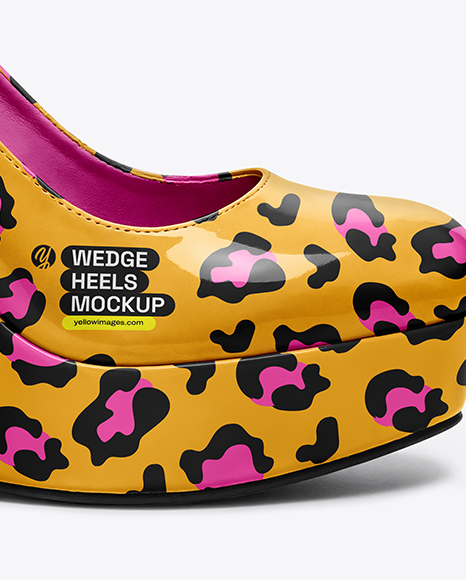 Wedge Heel Shoe Mockup