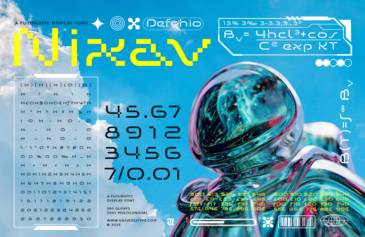 UT Defghio Nixav - A Futuristic Font