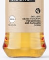 Glass Bottle with Apple Juice Mockup