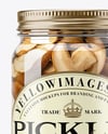 Glass Jar with Porcini Mushrooms Mockup