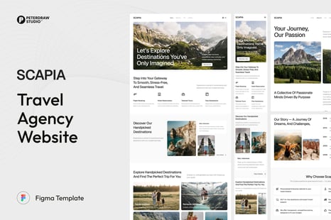 Scapia - Travel Agency Website UI Figma Template - Creative Store