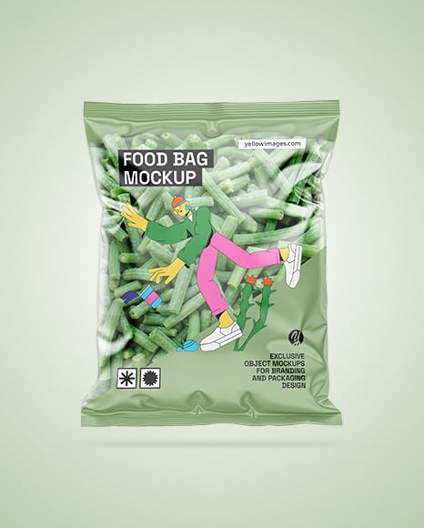 Frozen Green Beans Pack Mockup