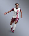 Soccer Player Wearing a Full Kit Mockup