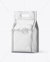 Metallic Coffee Bag Mockup – Half Side View