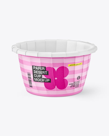 Matte Paper Dessert Cup Mockup