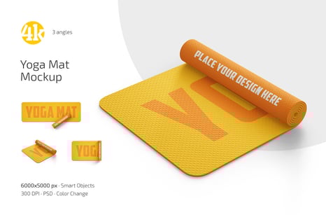 Yoga Mat Mockup Set