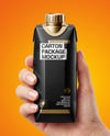 Matte Carton Pack in a Hand Mockup