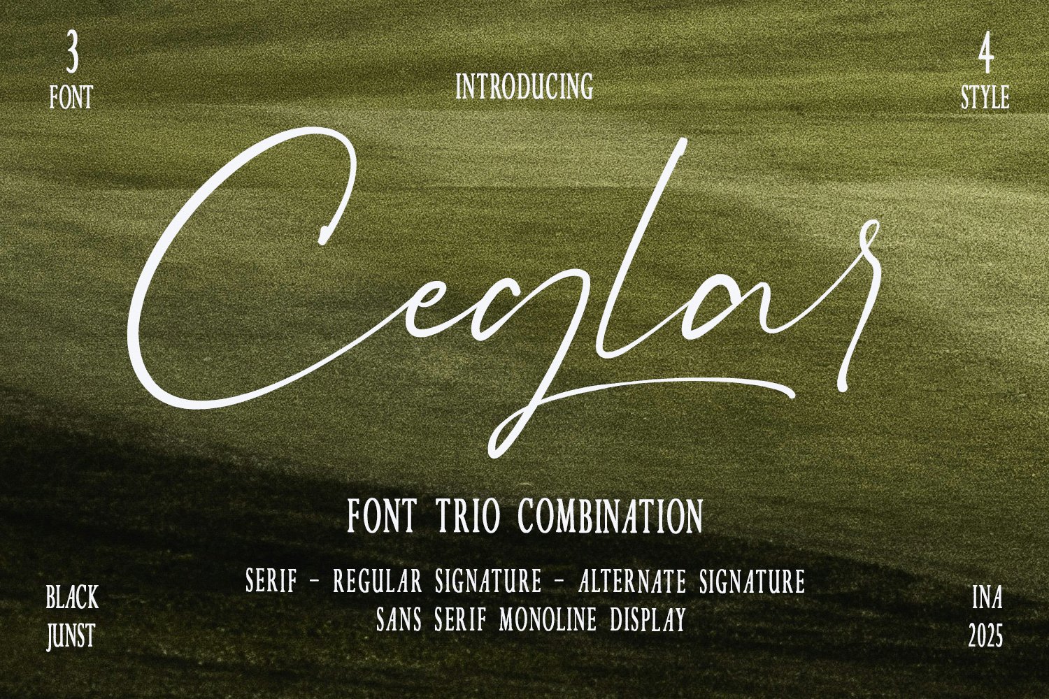 Ceglar – Font Trio Unique Styles