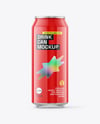 500ml Glossy Drink Can Mockup