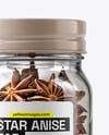 Glass Jar with Star Anise Mockup