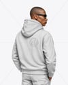 Black Man Wearing a Hoodie and Sunglasses Mockup