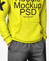Black Man Wearing a Hoodie and Pants Mockup
