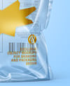 Transparent Clear Plastic Stand-Up Pouch Mockup