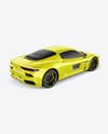 Sport Car Mockup - Back Half Side View