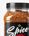 Plastic Jumbo Jar with Steak Seasoning Mockup