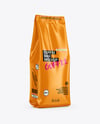 Glossy Coffee Bag Mockup - Half Side view