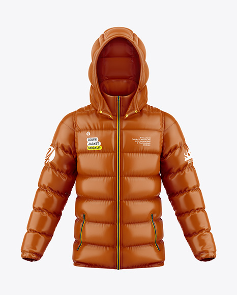 Glossy Down Jacket Mockup - Jacket mockup