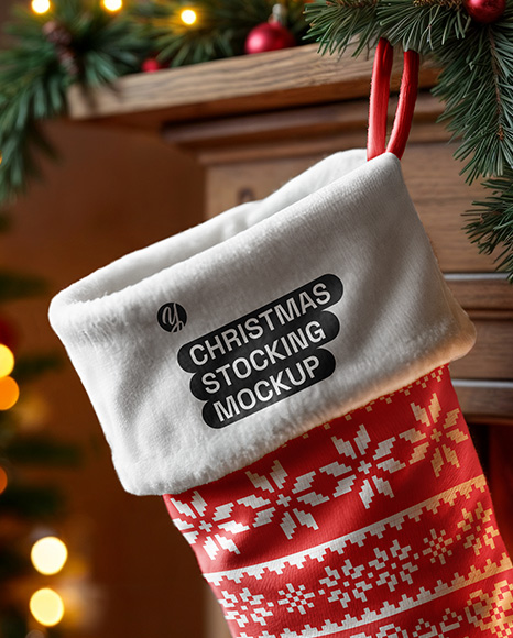 Christmas Stocking Mockup
