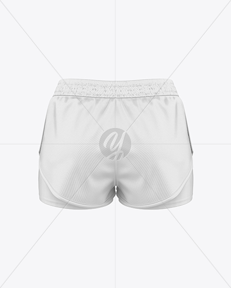 Women's Double-Layer Shorts Mockup - Back View