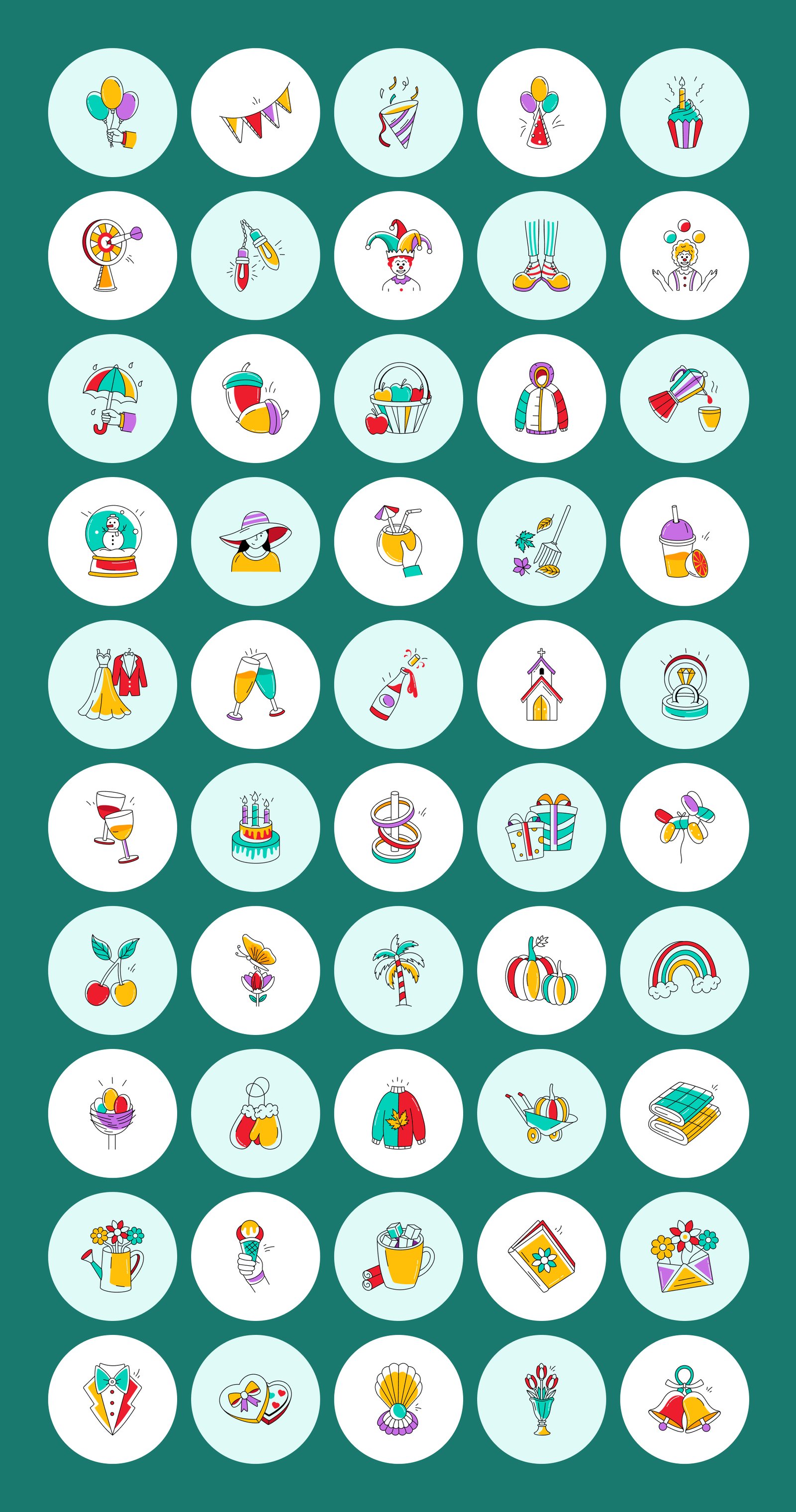 Everyday Doodle Icons Bundle