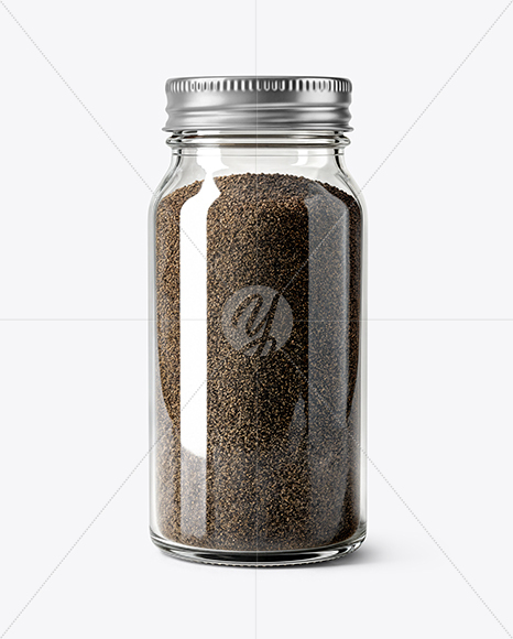 Spice Jar with Grounded Black Pepper Mockup