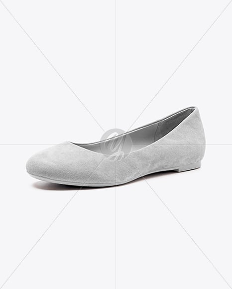 Suede Ballet Flat Mockup