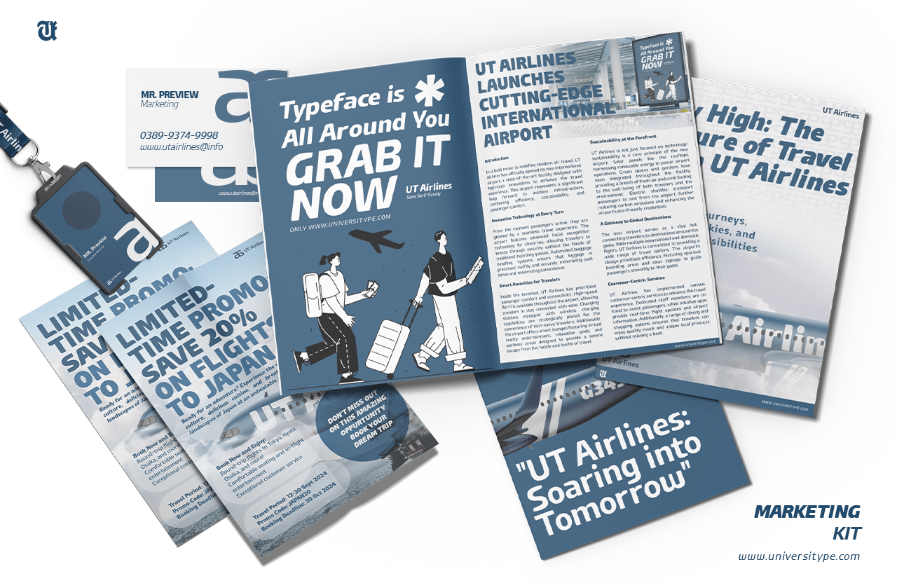 UT Airlines - A Humanist Sans Serif Font