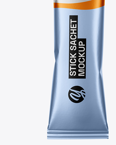 Metallic Stick Sachet Mockup - Front View