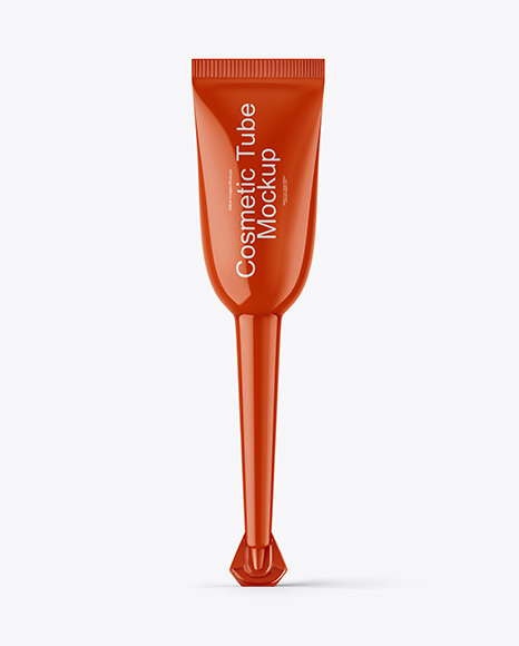 Glossy Cosmetic Tube Mockup - Cylindrical box mockup