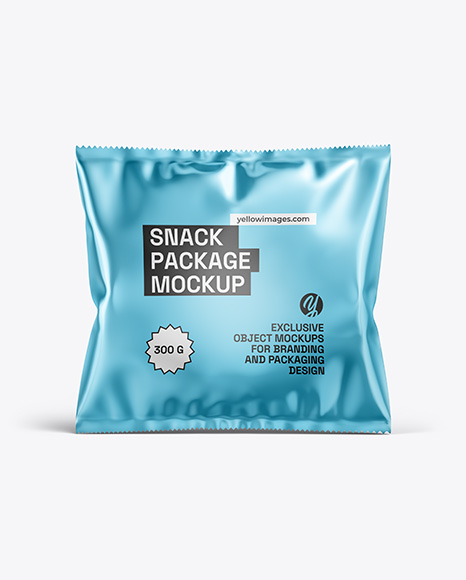 Metallic Snack Package Mockup - Metal keychain mockup