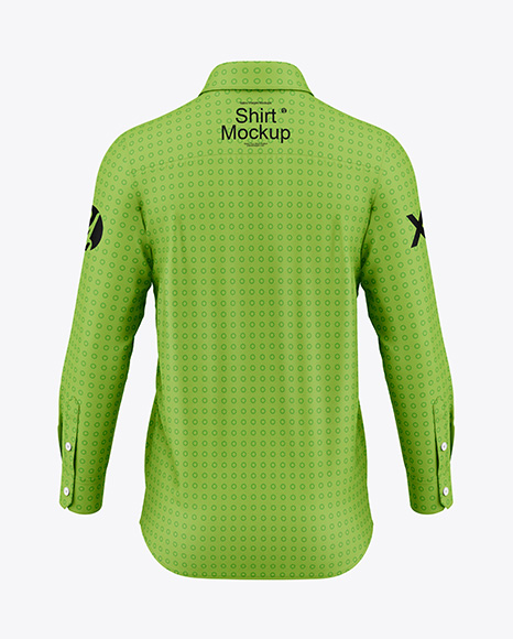 Men's Long Sleeve Shirt Mockup - Back View